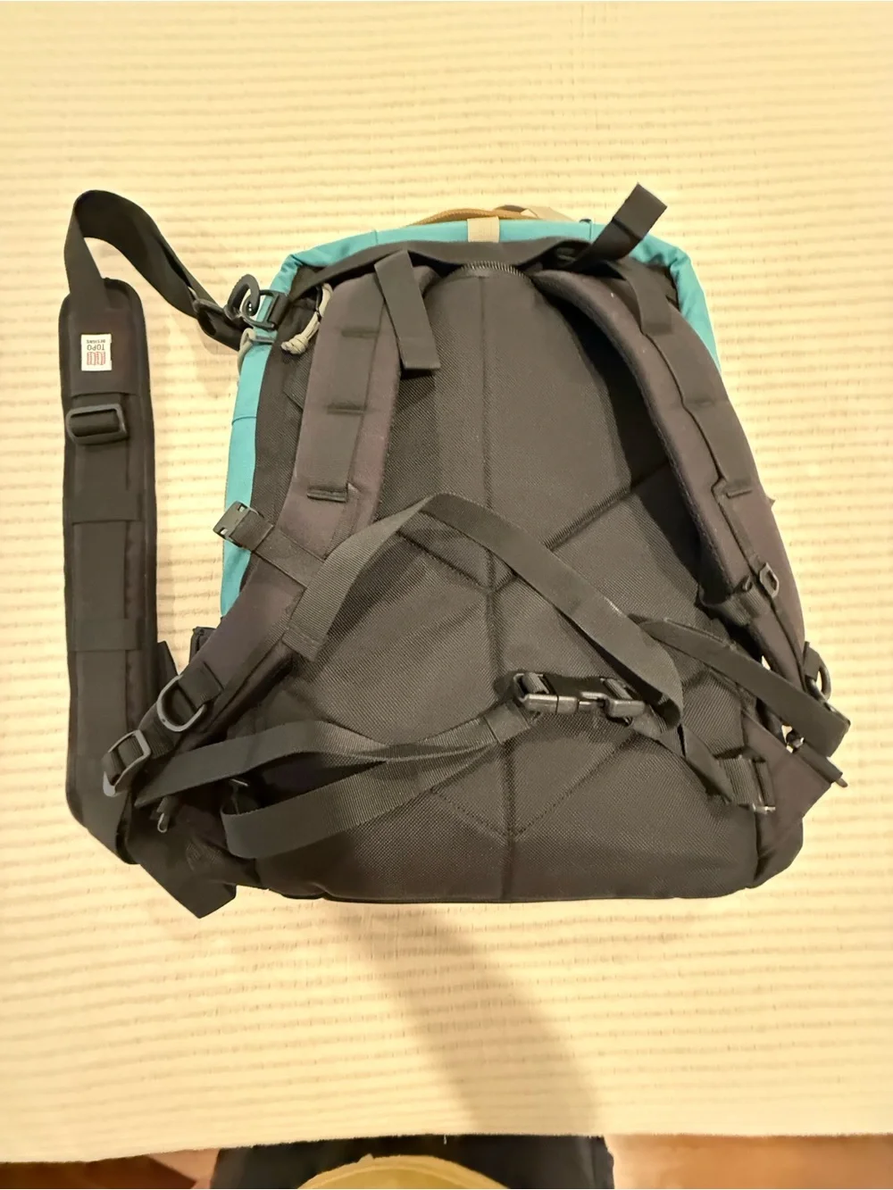 Topo Designs Global Travel Bag 30L Brown, Teal & Black, Like New